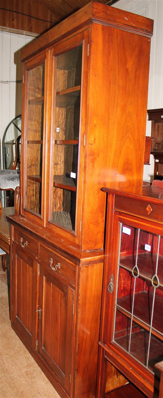 Adapted Edwardian walnut bookcase